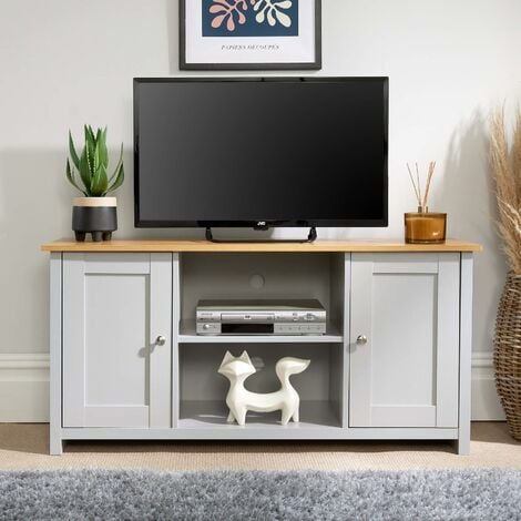 TV Media Stand 2 Storage Cupboards Storage Shelf Living Room Home Furniture Unit