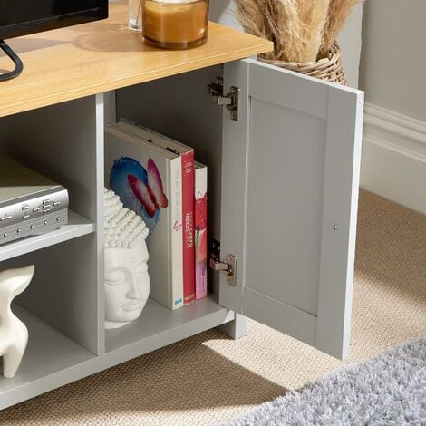 TV Media Stand 2 Storage Cupboards Storage Shelf Living Room Home Furniture Unit