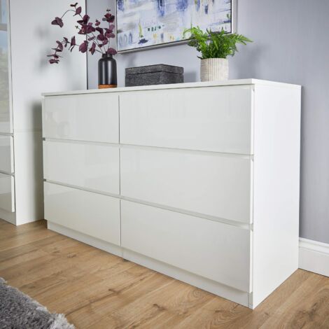 White 6 drawer dresser cheap hotsell