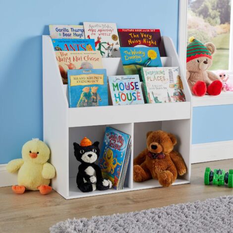 Kids Childrens Bookshelf Storage Unit Bookcase Organiser Wooden Shelving Bedroom
