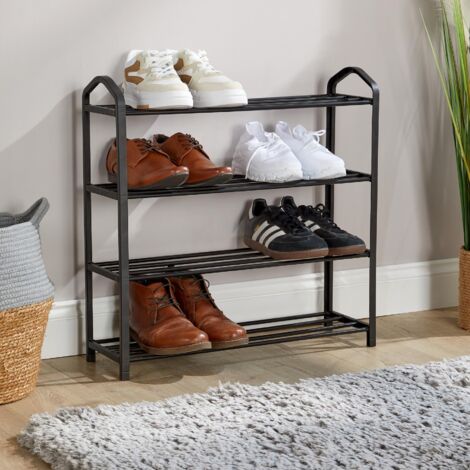 5 Tier Metal Plastic Shoe Storage Rack Hallway Entryway Organisational Furniture