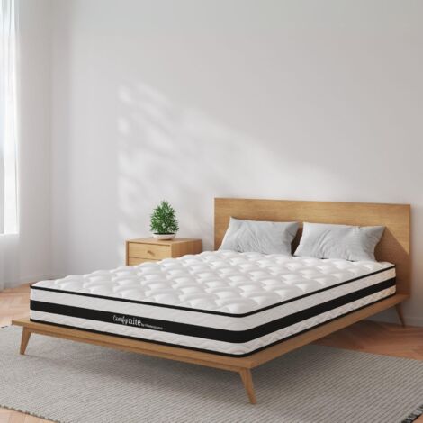 Bonnell Coil White Quilted Mattress 4ft6 Double Medium Firmness Flat Pack