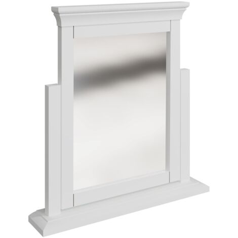 Trinket Dressing Table Adjustable Freestanding Makeup Mirror Solid Pine MDF Unit