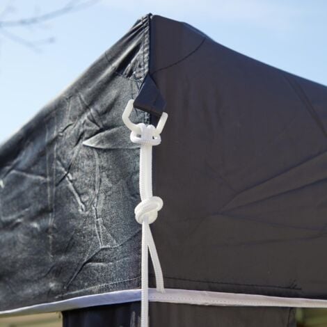 Pop Up Gazebo 3m x 3m Outdoor Garden Marquee Tent Easy Up Black With Carry Bag
