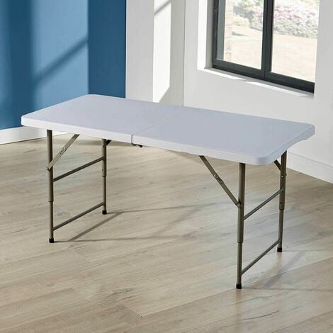 Foldable shop trestle table