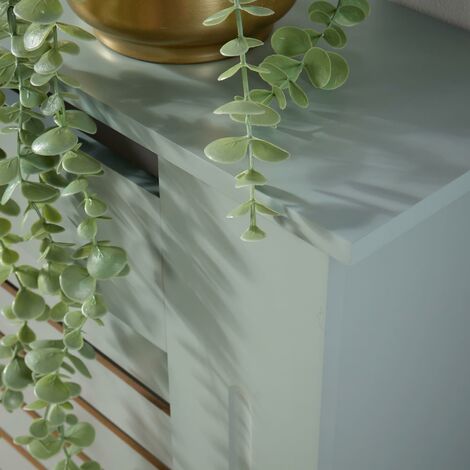 Small Grey Radiator Cover Wooden MDF Wall Cabinet Shelf Slatted Grill Modern