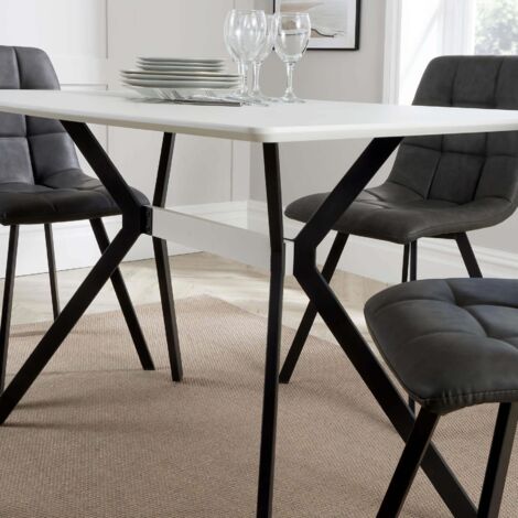 Luxor Dining Set Grey Chairs