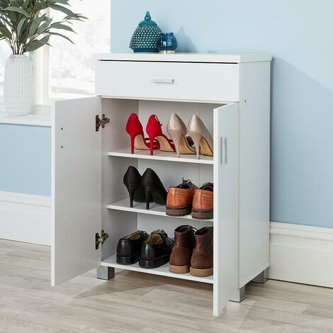 2 door shoe on sale rack with seat