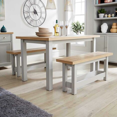 Gregg dining set with 2024 2 benches