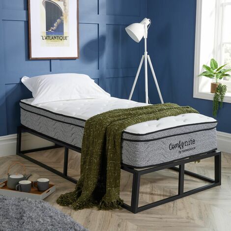 Metal 3ft Platform Bed Black