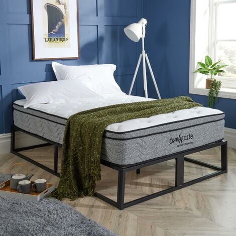 Queen size metal 2024 platform bed