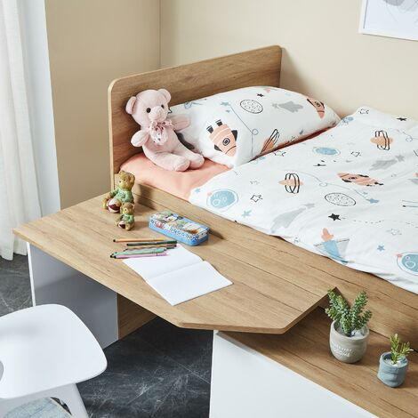 Single 3ft Captains Oak White Midsleeper Childrens Kids Bed Bedroom Furniture