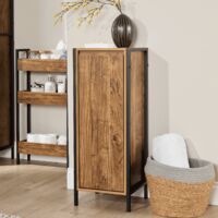 Locastra 3 Tier Cabinet Bathroom Storage Organiser Floor Unit Metal Frame Modern