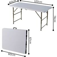 4ft Folding Table Trestle Camping Party Picnic BBQ Stall Garden Indoor Outdoor
