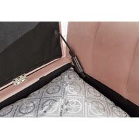 Blush Pink Velvet Lift Up Ottoman Storage Bench Seating Storage Window Seat