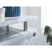 Polar High Gloss LED Sideboard Cupboard Cabinet Storage Unit 2 Doors Grey
