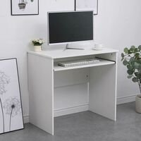 Newport White Computer Desk PC Laptop Table Home Office Study Workstation Gaming