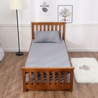 Florida Single Pine 3ft Wooden Bed with Pull Out Trundle Guest Bed Solid Wood