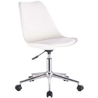 Ergonomic Adjustable White Office Chair Executive Swivel Computer Desk Chair