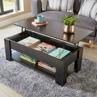 Black lift deals up coffee table