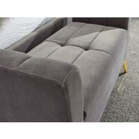Grey Velvet Lift Up Ottoman Storage Bench Seating Storage Window Seat Gold Legs