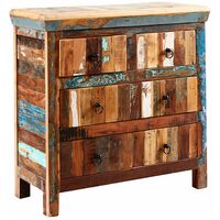 Beverly 4 Drawer Chest of Drawers Storage Bedroom Display Cabinet Rustic Wood