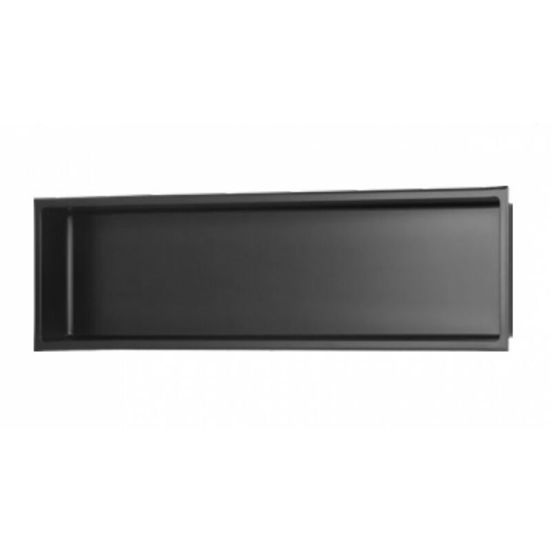 Niche Murale Douche Acier Inoxydable, étagère Rangement Douche Salle De Bain Encastrable BS203010 - 20x30x10cm - Noir