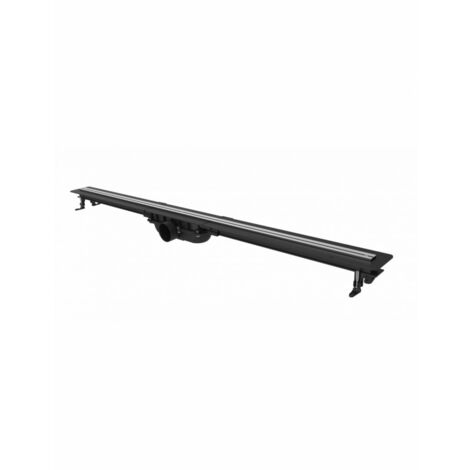 Valentin – Caniveau de douche extra-plat 400-1200mm – Sortie horizontale 50mm – Débit 31 l/mn – Enjoliveur ajustable 6-22mm – Corps en ABS renforcé