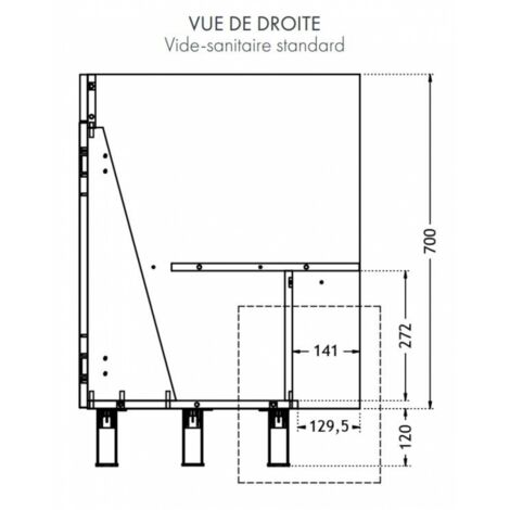 Meuble DECO-CLIP Basalte + Évier à poser SINOPE en inox