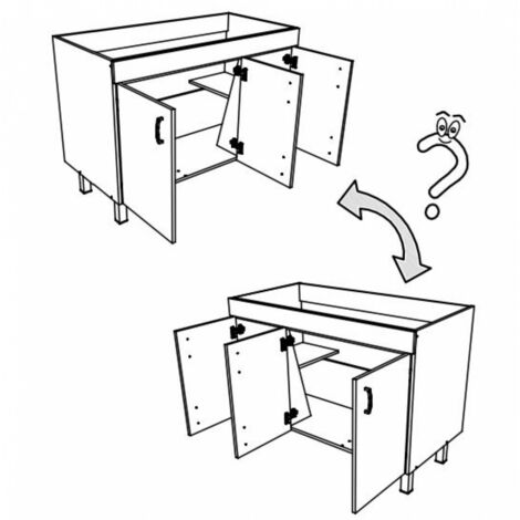 Meuble DECO-CLIP Graphite + Évier à poser SINOPE en inox