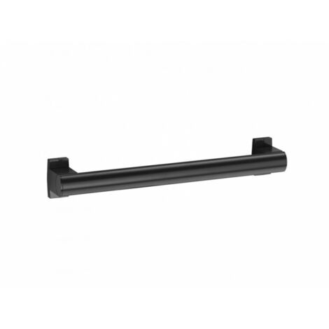 Barre droite adaptée PMR et Séniors, ARSIS Full black 400 mm - Noir mat