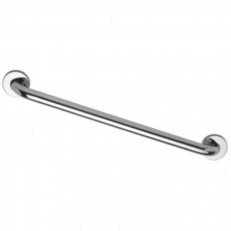 Barre d'appui droite Inox poli brillant 600mm, adaptée PMR et Séniors