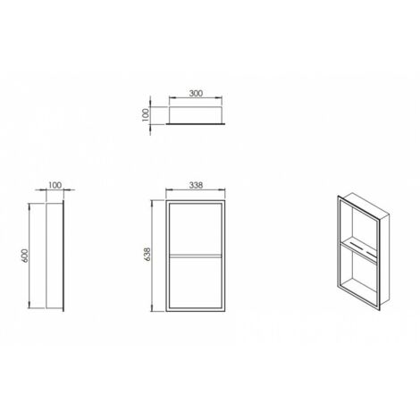 Niche De Douche Encastrée En Acier Inoxydable 61 X 30,5 Cm Pour Niche De Douche Encastrée En Acier Inoxydable 61 X 30,5 Cm Pour