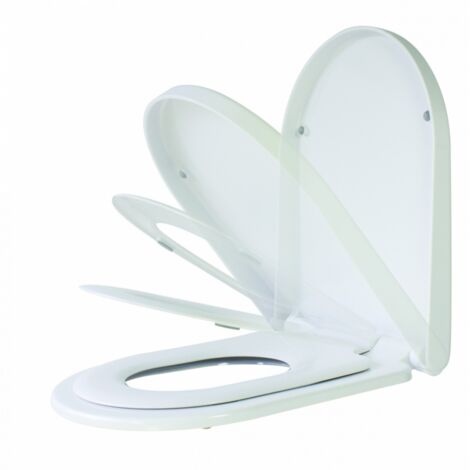 Olfa – Abattant de WC Bambino D blanc – Résine thermodurcissante – Double lunette – Charnières à descente assistée – Fixation par le dessus