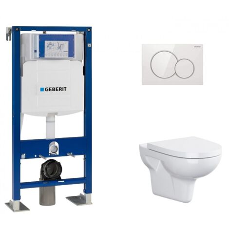 Pack WC Geberit UP320 + Cuvette sans bride Velvet+ plaque Sigma Blanche