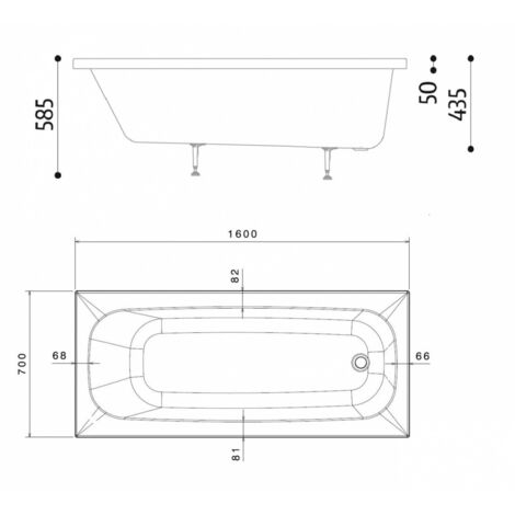 Pack Baignoire POP 160x70 avec tablier façade et retour