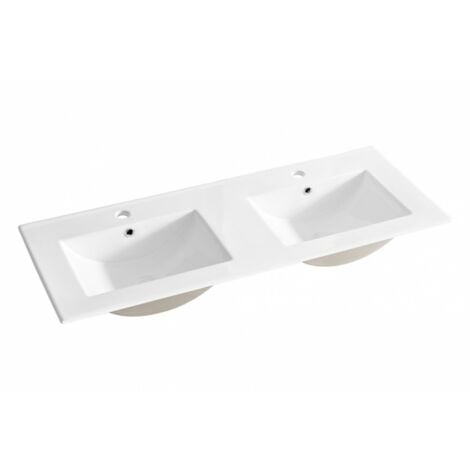 Meuble double vasque JUPITER 3.0 Bois Clair 120cm - Sans miroir