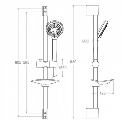 Set de douche POLO Chromé - 982402BT