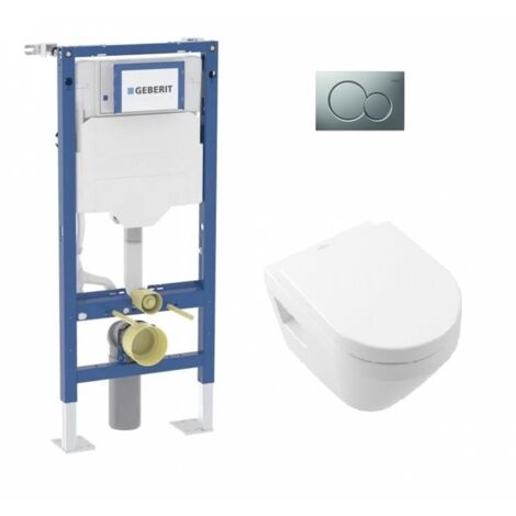 Pack WC Geberit UP320 + Cuvette Architectura TwistFlush + plaque Sigma Chromé Mat
