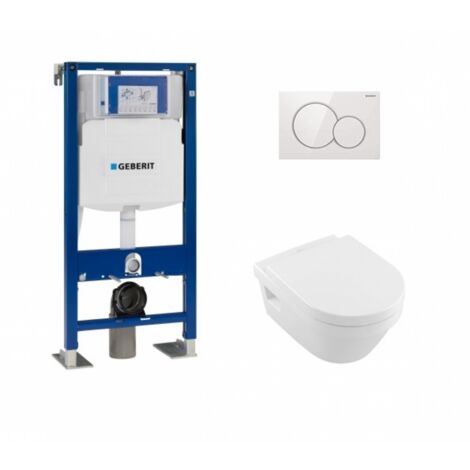 Pack WC Geberit UP320 + Cuvette Architectura TwistFlush + Plaque Sigma blanche (1/5)