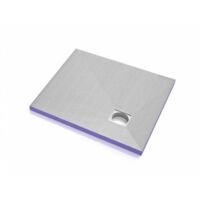 Jackon Insulation – Receveur de douche à carreler 120x120 cm – Décentré – Système d'écoulement horizontal ultra-plat – Pente préformée pour installation facile