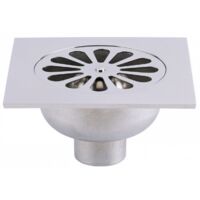 Bonde de sol carrée Sortie Verticale 150x150 mm
