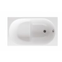 Baignoire sabot 120x70 cm – Baignoire à encastrer en acrylique blanc – Capacité 92 L – Hauteur 41.7 cm – Glass