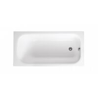 Sanitaire – Baignoire rectangulaire acrylique 140x70 cm – Baignoire à encastrer – Capacité 128L – Kit de pieds réglables inclus