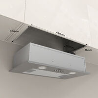 CIARRA 52cm Integrated Cooker Hood with 3-speed Extraction -913ASS52 - Stainless Steel