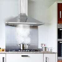 CIARRA 90cm Cooker Hood Class A 550m3/h Stainless Steel Chimney Hood -301SS90 - Stainless Steel