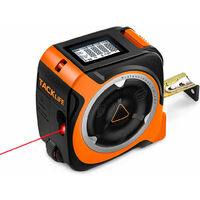 TACKLIFE Ruban à mesurer laser, mesure au laser à roue 3 en 1 Ruban à mesurer de 131,2 pi 16,5 pi avec interface de type C et écran LCD pour mesurer la zone/volume/pythagoricien-TM-L02
