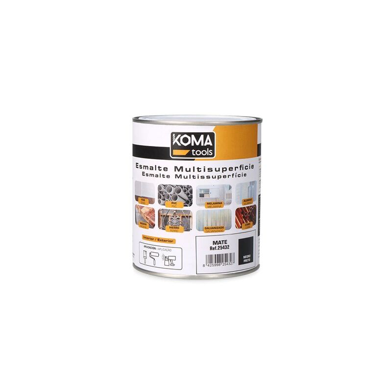 Koma Tools Vernis multi-surfaces noir mat 750 ml