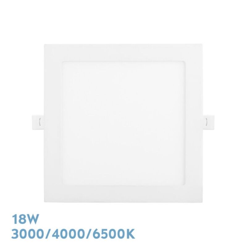 Spot LED Encastrable Carré JANDEI 18W - Blanc Neutre 4200K - Pour Plafond, 220V, Classe F - Neuf En Boîte