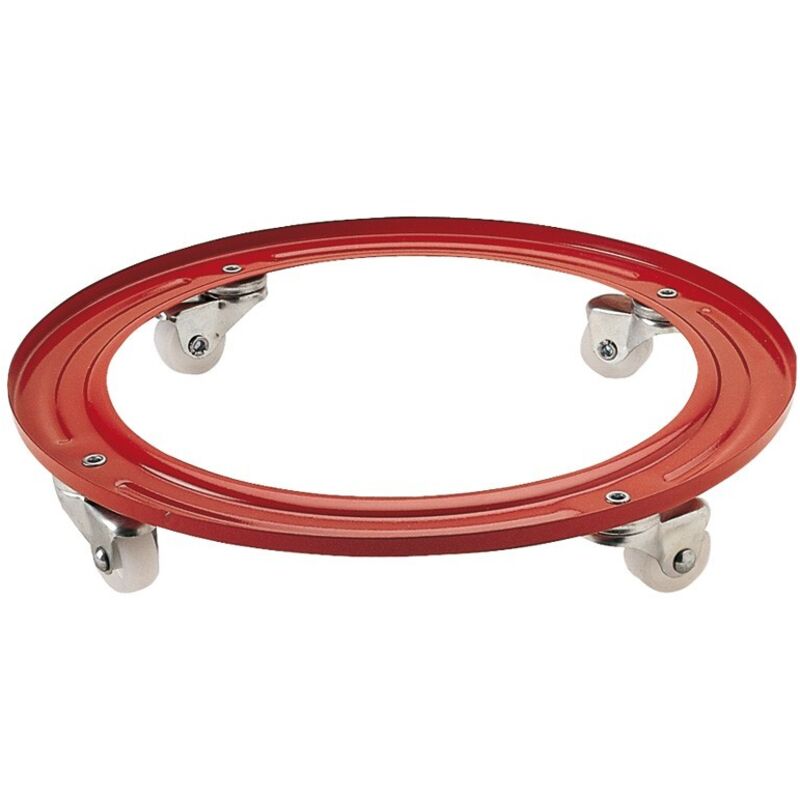 Support Métallique 4 Roulettes Pour Bouteille Gaz Butane Cofan - Rouge - Jusqu'à 50kg